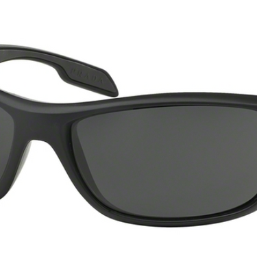 Prada Sport Zonnebril PS 04NS 1BO1A1 Matte Black+Black Rubb.