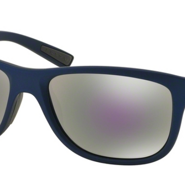 Prada Sport zonnebril shot blue rubber PS 05PS UAX2E2