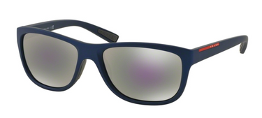 Prada Sport zonnebril shot blue rubber PS 05PS UAX2E2
