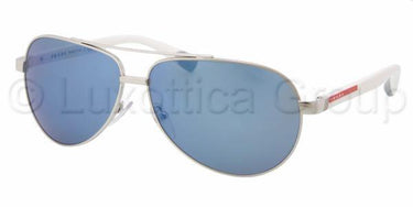 Prada Zonnebril PS 51NS Zilver-Blauw