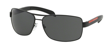 Prada Sport Zonnebril PS 54IS 1BO1A1 Matte Black + Black Rubb.
