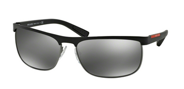 Prada Sport Zonnebril PS 54QS DG07W1 Black Rubber/Gunmetal Rubber