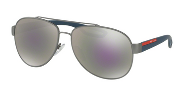 Prada Sport Zonnebril PS 55QS DG12E2 Gunmetal Rubber