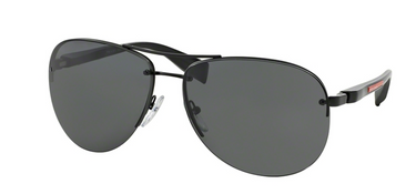 Prada Sport Zonnebril PS 56MS 1BO1A1 Black Demi Shiny