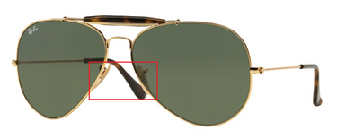 Ray-Ban neuspads || set