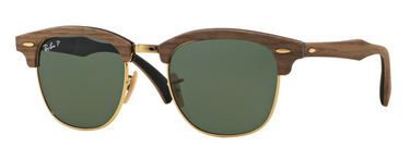Ray-Ban Clubmaster RB3016M 118158 Walnut Rubber Black