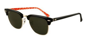 Ray-Ban Zonnebril RB3016 Black on text.red gl w crystal green