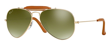 Ray-Ban Aviator Craft RB3422Q 001/M9 Arista/Light Brown Leather