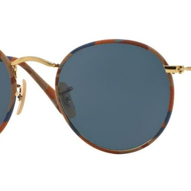 Ray-Ban Round Metal RB3447JM 170/R5 Camouflage Brown/Blue