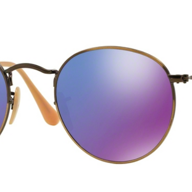 Ray-Ban Round Metal RB3447 167/1M Brushed Bronze Demi Shiny