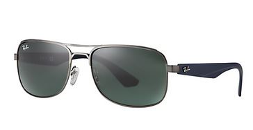 Ray-Ban Highstreet RB3524 029/71 Matte Gunmetal Gray Green