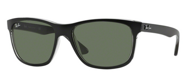 Ray-Ban RB4181 6130 Top Matte Black On Trasp Grey
