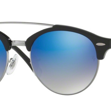 Ray-Ban Clubround Double Bridge RB4346 62507Q Shiny Black