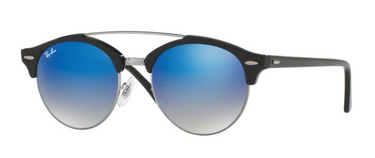 Ray-Ban Clubround Double Bridge RB4346 62507Q Shiny Black