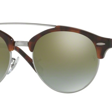 Ray-Ban Clubround Double Bridge RB4346 62519J Shiny Red Havana