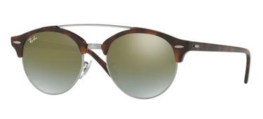 Ray-Ban Clubround Double Bridge RB4346 62519J Shiny Red Havana