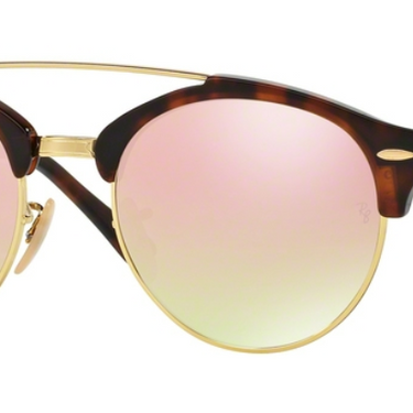 Ray-Ban Clubround Double Bridge RB4346 990/7O Shiny Red Havana