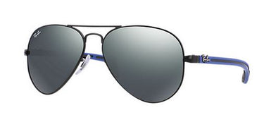 Ray-Ban Zonnebril RB8307 Matte black green mirror silver