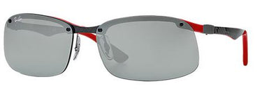 Ray-Ban Zonnebril RB8314 Dark carbon+rubber red grey mirror