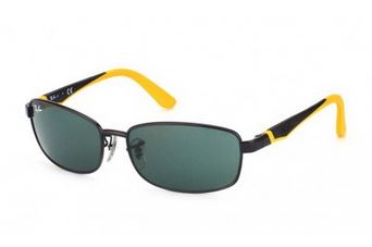 Ray-Ban Zonnebril RJ9533S Shiny black green