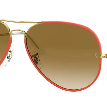 Ray-Ban Aviator Full Color RB3025JM 919651 Red On Legend Gold