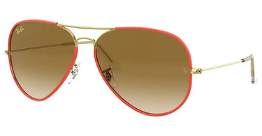 Ray-Ban Aviator Full Color RB3025JM 919651 Red On Legend Gold