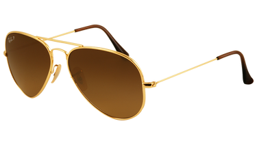 Ray-Ban RB8041 titanium aviator Goud met gepolariseerd glas