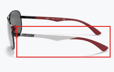 Ray-Ban Ferrari Carbon Pootjes || Set RB8313m
