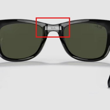 Originele Ray-Ban neusbrug voor Folding Wayfarer RB4105, RB2176, RB3479, RB3532