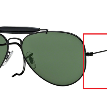 Ray-Ban krulveer zwart past op Aviator || set