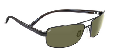 Serengeti Zonnebril San Remo 7604 Satin Black/Gray Stripe