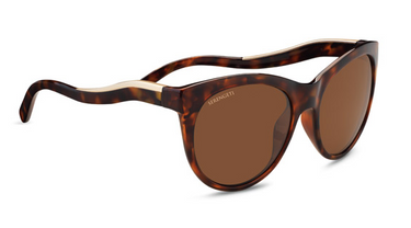 Serengeti Valentino 8568 Shiny Red Moss Tortoise/Satin Champagne Gold