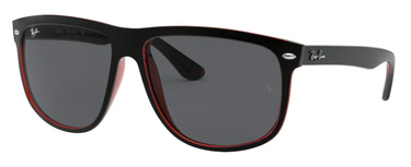Ray-Ban Boyfriend RB4147 617187 Matte Black on Transparent Red