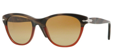 Persol Zonnebril PO2990S 953/85 Dark Horn/Red
