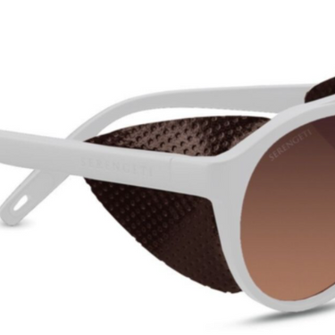 Serengeti Leandro Glacier SS050001 Matte White / Brown Leather