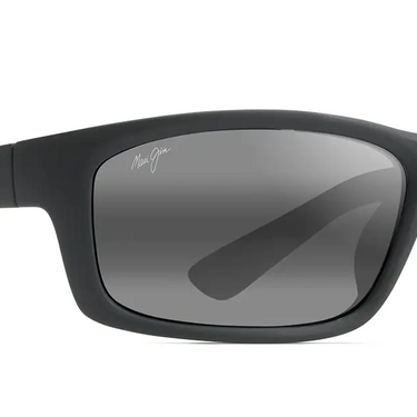 Maui Jim Kanaio Coast 766-02MD Matte Soft Black with White and Blue