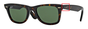 Ray-Ban Logo of Sierstrip (brilpoot) 2 stuks