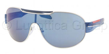 Prada Zonnebril PS 56NS Zilver-Blauw