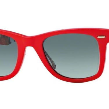 Ray-Ban Wayfarer RB2140 113971 Rood-Kristal Grijs Gradient Azuur