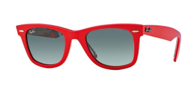 Ray-Ban Wayfarer RB2140 113971 Rood-Kristal Grijs Gradient Azuur