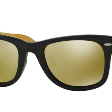 Ray-Ban Wayfarer RB2140 117393 Zwart-Lichtbruin Mirror Goud