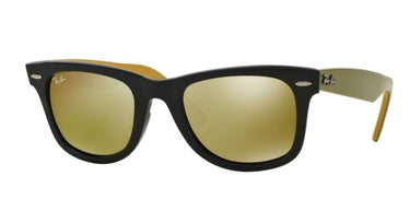 Ray-Ban Wayfarer RB2140 117393 Zwart-Lichtbruin Mirror Goud