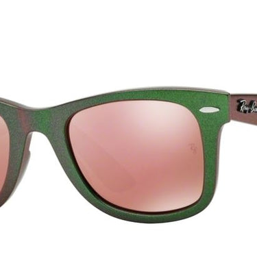Ray-Ban Wayfarer RB2140 6109Z2 Groen-Lichtbruin Mirror Roze