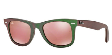 Ray-Ban Wayfarer RB2140 6109Z2 Groen-Lichtbruin Mirror Roze