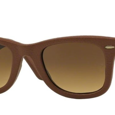Ray-Ban Wayfarer Leather RB2140QM 116985 Used Leather Brown