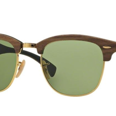 Ray-Ban Clubmaster RB3016M 11824E Walnut Rubber Green