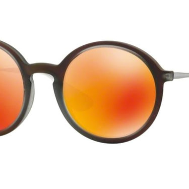 Ray-Ban RB4222 61676Q Rood Rubber-Bruin Mirror Oranje