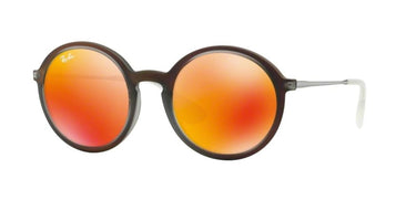 Ray-Ban RB4222 61676Q Rood Rubber-Bruin Mirror Oranje