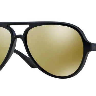 Ray-Ban Cats RB4125 601S93 Zwart-Bruin Mirror Goud