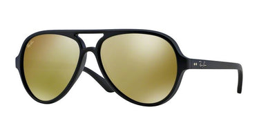 Ray-Ban Cats RB4125 601S93 Zwart-Bruin Mirror Goud
